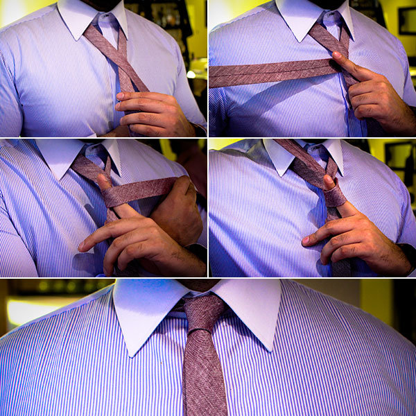 Cách thắt cà vạt chú rể kiểu Skinny Tie